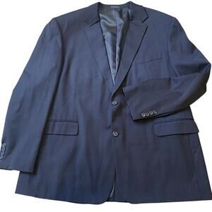 Stafford Signature Classic Fit Men Sz 50Long Blazer Jacket Sport Coat Black Blue